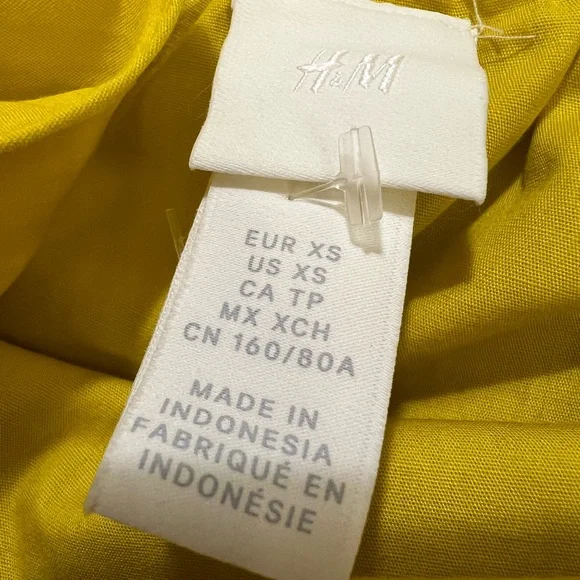H&M Strapless Yellow Dress EXCELLENT CONDITIONS
 LIKE NEW - Picture 12 of 13